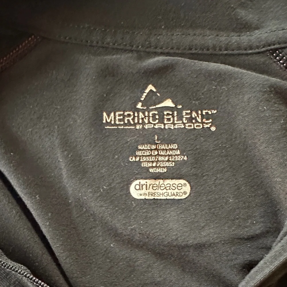 Paradox Black Merino Lightweight Quarter-Zip Shirt Jacket - Picture 2 of 3